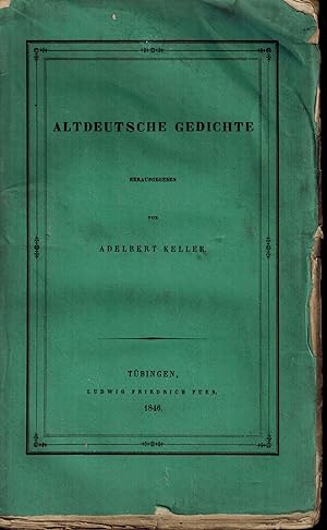 Bild des Verkufers fr Altdeutsche Gedichte zum Verkauf von Antiquariat Kastanienhof