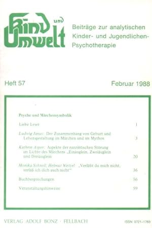 Kind und Umwelt. Heft 57. Beiträge zur analytischen Kinder- und Jugendlichen-Psychotherapie. Psyc...
