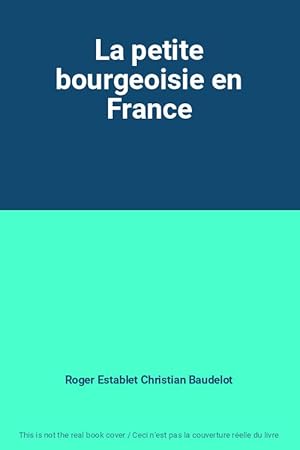 Bild des Verkufers fr La petite bourgeoisie en France zum Verkauf von Ammareal