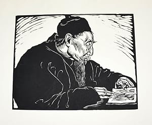 Bild des Verkufers fr Holzschnitt "Der Chinesische Gelehrte Lau". Am unteren Blattrand bezeichnet, Druck der Staatsdruckerei. " zum Verkauf von Antiquariat Thomas Rezek