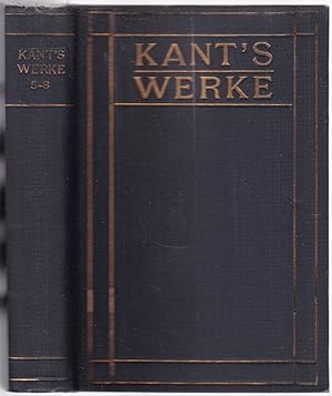 Seller image for Immanuel Kants Werke in acht Bchern. Hier: 2 Band 5. - 8. Buch (apart) for sale by Graphem. Kunst- und Buchantiquariat