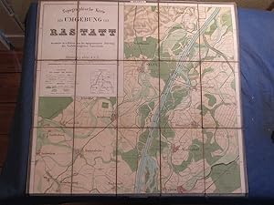 Topographische Karte der Umgebung vpn Rastatt, bearbeitet in 4 Blättern von der topographischen A...