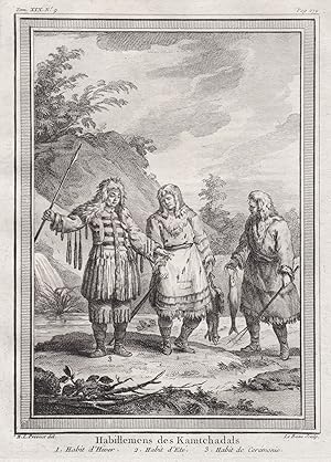 Seller image for Habillemens des Kamtchadals" - Kamtchatka native people Russia Russland Russie for sale by Antiquariat Steffen Vlkel GmbH