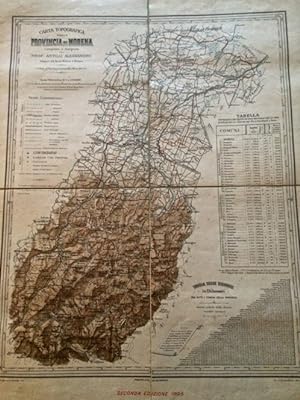 Carta Topografica della Provincia di Modena compilata e disegnata dal prof. Antilli Alessandro In...