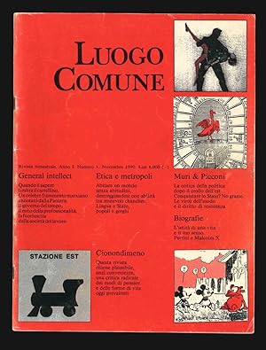 Luogo comune. Rivista bimenstrale. Anno I, numero 1. Novembre 1990