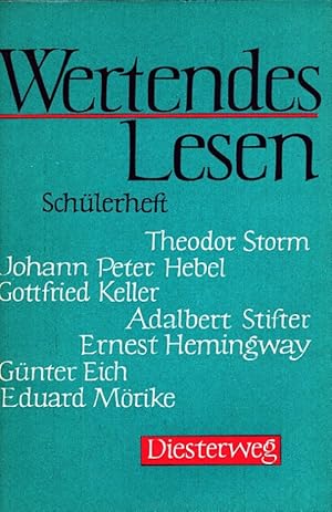 Bild des Verkufers fr Wertendes Lesen - Schlerheft Einfhrung in die literarische Wertung zum Verkauf von Versandantiquariat Nussbaum