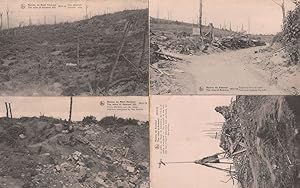 Kemmel Belgium Bomb Damage To Military Shelters 4x WW1 Postcard s