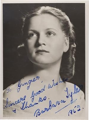 Barbara Tyler Child Theatre Star 1952 Hand Signed Photo