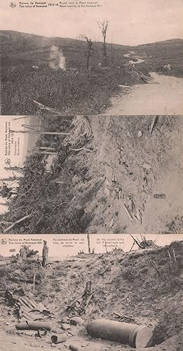 Kemmel Bomb Damage Craters Belgium 3x WW1 Military Postcard s