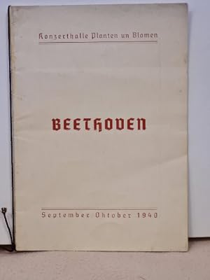 Konzerthalle Planten un Blomen. Beethoven - September/Oktober 1940.