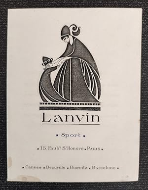 La Maison Lanvin vient de créer un nouveau rayon de costumes de sport et invite Madame. à venir v...