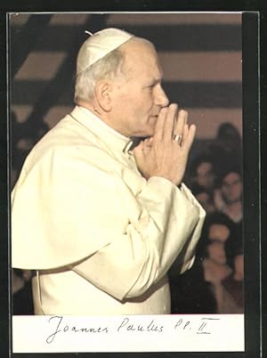 Bild des Verkufers fr Ansichtskarte Papst Johannes Paul II. im Profil zum Verkauf von Bartko-Reher