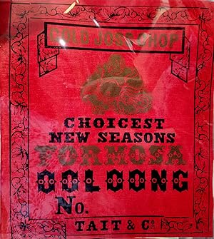 Gold Joss Chop. Choicest New Seasons Formosa Ooloong No. Tea chest label