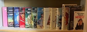 Image du vendeur pour The Modesty Blaise Series (First Editions - Complete Set): Modesty Blaise (1965); Sabre-Tooth (1966); I, Lucifer (1967); A Taste for Death (1969); The Impossible Virgin (1971); Pieces of Modesty (1972); The Silver Mistress (1973); Last Day in Limbo (1976); Dragon's Claw (1978); The Xanadu Talisman (1981); The Night of the Morningstar (1982); Dead Man's Handle (1985); Cobra Trap (1996) mis en vente par Bowman Books