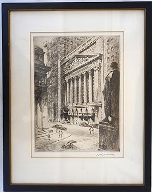 The New York Stock Exchange. Etching