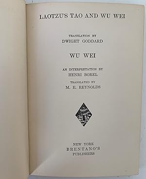 Seller image for Laotzu's Tao and Wu Wei for sale by Old Books O'Mac