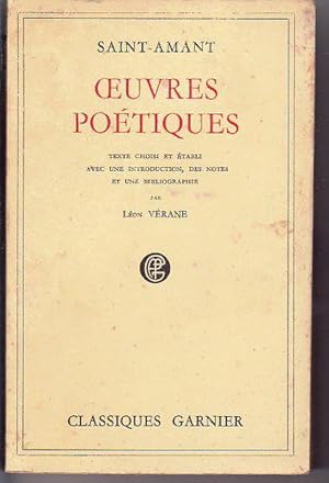 Bild des Verkufers fr Oeuvres potiques de Saint-Amant. zum Verkauf von JLG_livres anciens et modernes