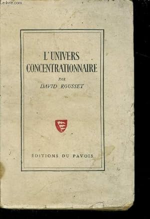 Bild des Verkufers fr L'Univers Concentrationnaire zum Verkauf von Le-Livre