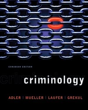 Image du vendeur pour Criminology, CDN Edition mis en vente par Reliant Bookstore