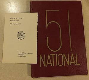 1951 NATIONAL COLLEGE OF EDUCATION NCE EVANSTON ILLINOIS YEARBOOK HC PLUS 1952 COMMENCEMENT PROGRAM