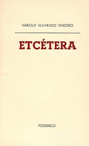 Bild des Verkufers fr Etctera. zum Verkauf von La Librera, Iberoamerikan. Buchhandlung