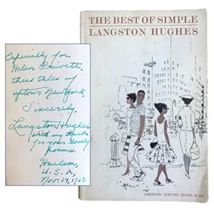 Langston's Hughes The Best of Simple Signed and inscribed to a Poet