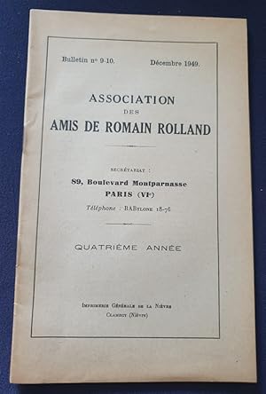 Association des Amis de Romain Rolland - Bulletin N. 9/10 - Décembre 1949