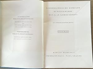 Seller image for Niederlndische Gemlde, Kunstgewerbe des 16.-18. Jahrhunderts : Aus verschiedenen Besitz ; [Versteigerungs-]Katalog Nr 18. for sale by Antiquariat Peda