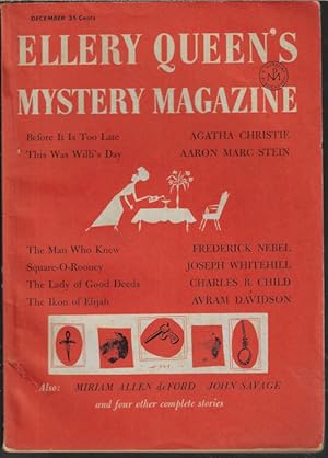 Image du vendeur pour ELLERY QUEEN'S Mystery Magazine: December, Dec. 1956 mis en vente par Books from the Crypt