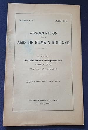 Association des Amis de Romain Rolland - Bulletin N. 8 - Juillet 1949