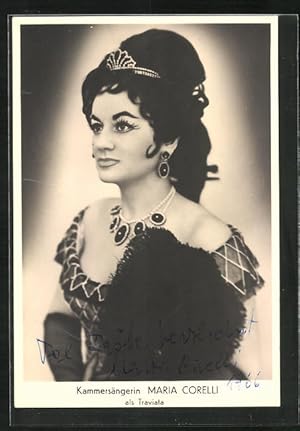 Bild des Verkufers fr Ansichtskarte Opernsngerin Maria Corelli als Traviata zum Verkauf von Bartko-Reher