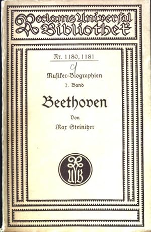 Immagine del venditore per Beethoven; Reclams Universal-Bibliothek ; Nr. 1180,1181; Musiker-Biographien; Band 2; venduto da books4less (Versandantiquariat Petra Gros GmbH & Co. KG)