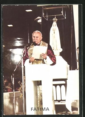 Bild des Verkufers fr Ansichtskarte Papst Johannes Paul II. bei einer Predigt zum Verkauf von Bartko-Reher