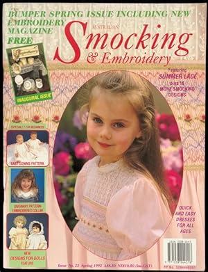 Bild des Verkufers fr Australian smocking and embroidery. Issue No. 22, Spring 1992. zum Verkauf von Lost and Found Books