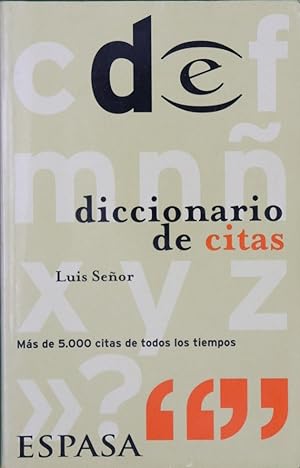 Imagen del vendedor de Diccionario de citas a la venta por Librería Alonso Quijano