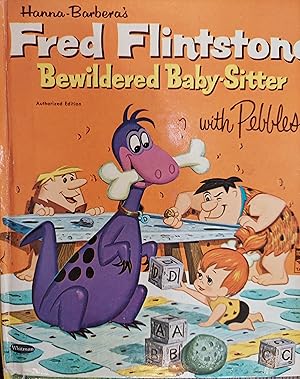 Hanna Barbera's Fred Flintstone : Bewildered Baby Sitter with Pebbles