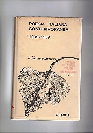Imagen del vendedor de Poesia italiana contemporanea 1909-1959. Antologia. a la venta por Libreria Gull