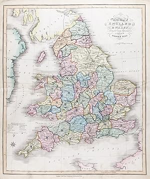 "New Map of England & Wales showing the County Representation as effected by the Reform Bill" - E...