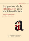 Imagen del vendedor de La gestin de la informacin en la administracin local a la venta por AG Library