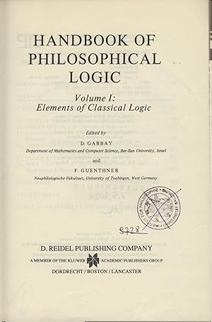 Seller image for Handbool of Philosophical Logic Volume I: Elements of Classical Logic for sale by avelibro OHG