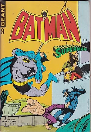 Image du vendeur pour BATMAN ET SUPERMAN GEANT 9(1978): FRENCH LANGUAGE COMIC mis en vente par TARPAULIN BOOKS AND COMICS