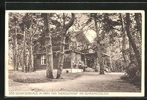 Bild des Verkufers fr Ansichtskarte Bad Saarow, Schwedenhaus im Park Theresienhof am Scharmtzelsee zum Verkauf von Bartko-Reher