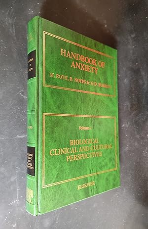Imagen del vendedor de Handbook of Anxiety: Biological, Clinical and Cultural Perspectives v. 1 a la venta por Amnesty Bookshop - Brighton