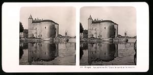 Stereo-Fotografie NPG, Berlin, Ansicht Bruges, La porte de St. Croix le carre et le moulin, Windm...