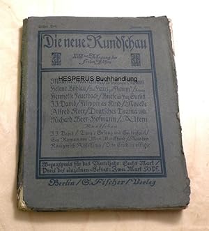 Seller image for Die neue Rundschau - 8. Jg. der freien Bhne/1. Heft 1907 for sale by HESPERUS Buchhandlung & Antiquariat