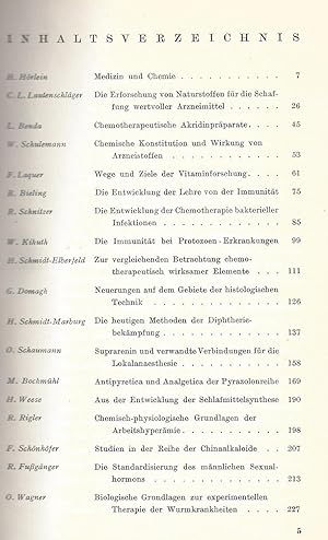 Medizin und Chemie. Abhandlungen aus den Medizinisch-chemischen Forschungsstätten der I.G.Farbeni...