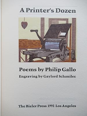 A PRINTER'S DOZEN, Poems by Philip Gallo