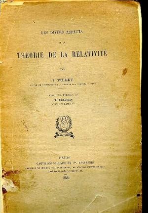 Seller image for Les divers aspects de la thorie de la relativit for sale by Le-Livre