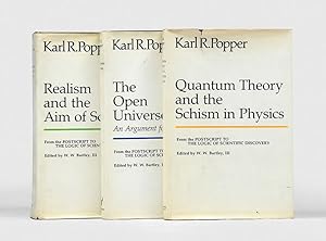 Bild des Verkufers fr [Postscript to the Logic of Scientific Discovery:] Realism and the Aim of Science; The Open Universe; Quantum Theory and the Schism in Physics. Edited by W. W. Bartley, III. zum Verkauf von Peter Harrington.  ABA/ ILAB.