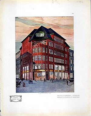 Seller image for Frejtaag et Wursbach, Hambourg- Maison De Commerce a Hambourg (House of Commerce (Retail store), Hamburg),". from Documents D'Architecture Moderne for sale by Dorley House Books, Inc.